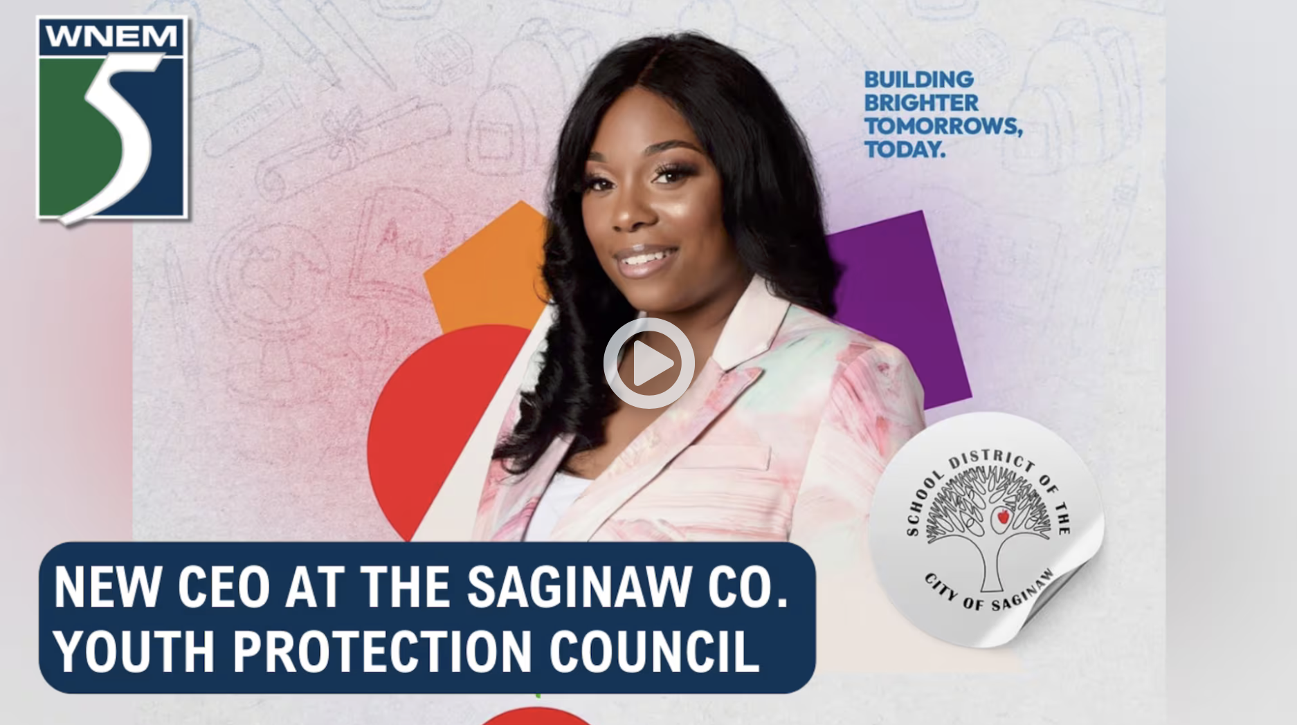 WNEM TV5 interview with The Saginaw County Youth Protection Council CEO Jasmine Calhoun